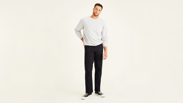 dockers Jean Cut Pants Straight Fit (Big and Tall) Black