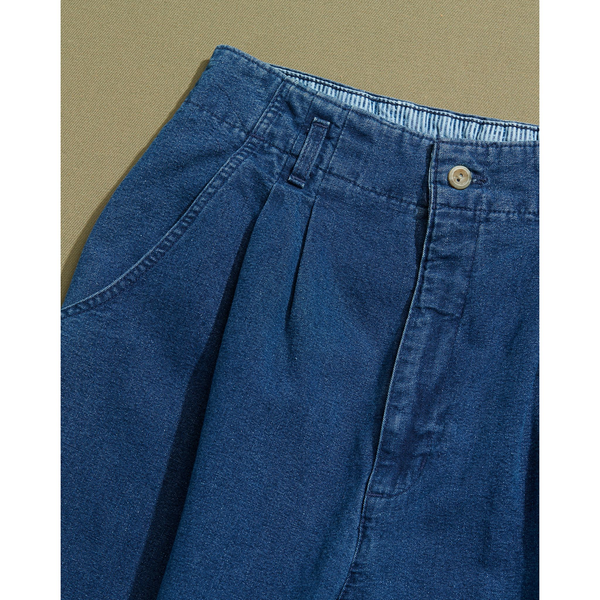 Dockers Made In USA Double Pleated Denim Pants - 26 X 30 Blue
