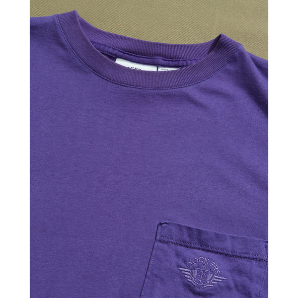 Dockers Made In USA Purple Embroidered Tee - M Purple