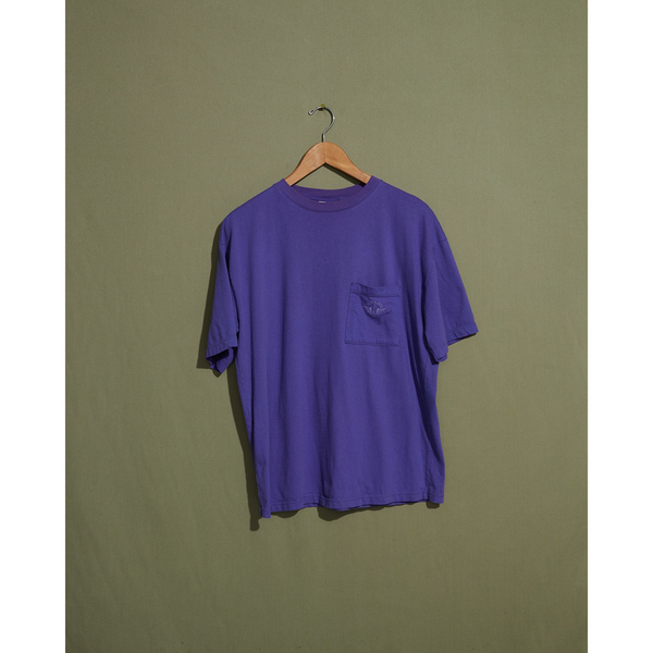 dockers Made in USA Purple Embroidered Tee - M Purple