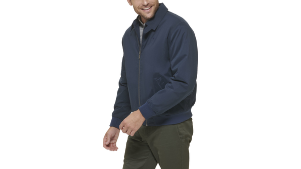 Dockers Microtwill Relaxed Laydown Collar Bomber Blue