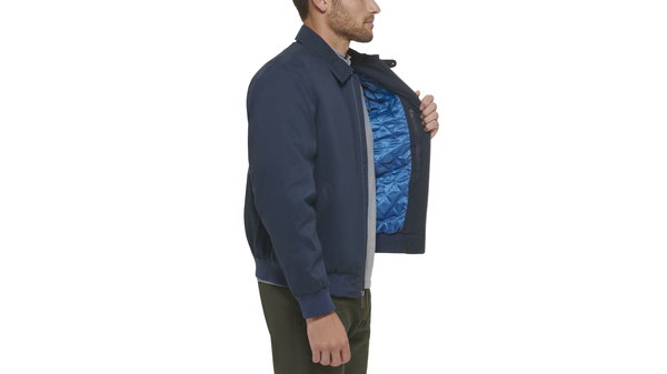 Dockers Microtwill Relaxed Laydown Collar Bomber Blue