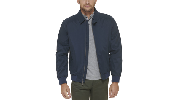 dockers Microtwill Relaxed Laydown Collar Bomber Blue