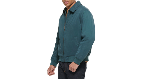 Dockers Microtwill Relaxed Laydown Collar Bomber Green