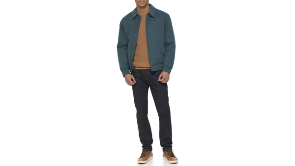 Dockers Microtwill Relaxed Laydown Collar Bomber Green