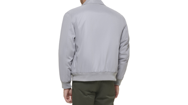 Dockers Microtwill Relaxed Laydown Collar Bomber Grey