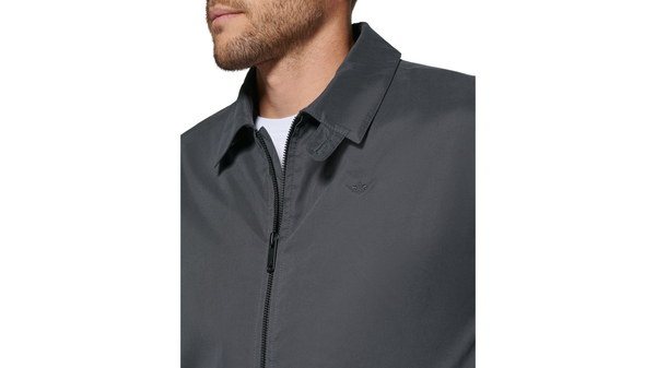 Dockers Microtwill Relaxed Laydown Collar Bomber Grey