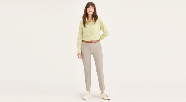 Dockers Mid-Rise Collins Trouser With Sculpt Slim Fit Sahara Khaki