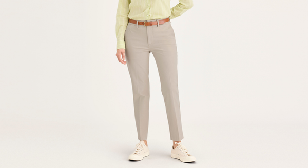 dockers Mid-Rise Collins Trouser with Sculpt Slim Fit Sahara Khaki