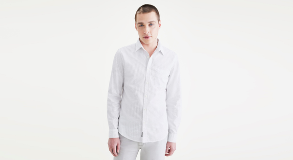dockers Original Button Up Slim Fit Westward Lucent White