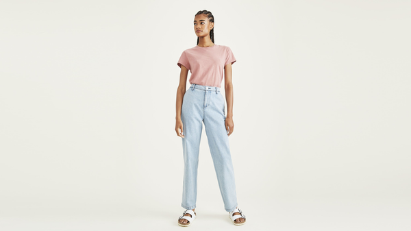 dockers Original Chinos High Waisted Straight Fit Blue