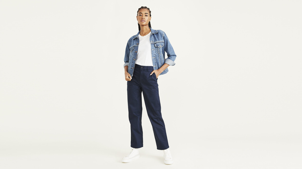 dockers Original Chinos High Waisted Straight Fit Blue