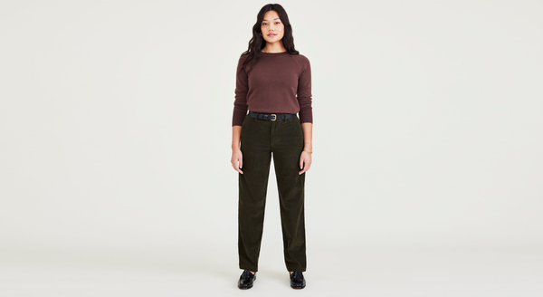 dockers Original Chinos High Waisted Straight Fit Green