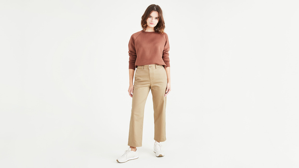 dockers Original Chinos High Waisted Straight Fit Khaki