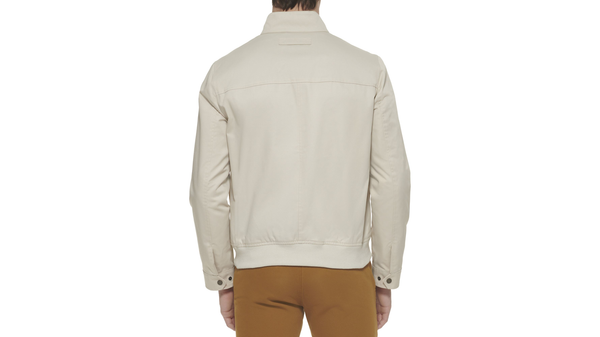 Dockers Poly Cotton Twill Barracuda Bomber W/ Harrington Pockets Sahara Khaki