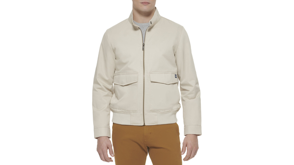 dockers Poly Cotton Twill Barracuda Bomber w/ Harrington Pockets Sahara Khaki