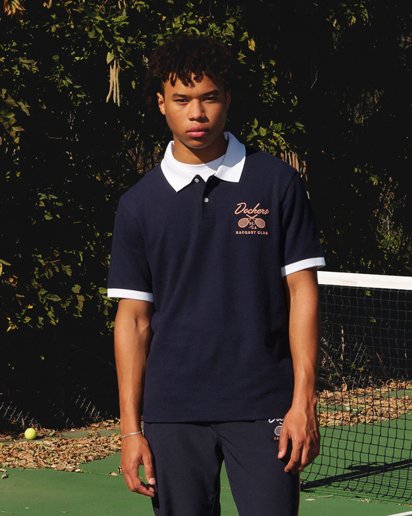 dockers Racquet Club All Court Polo Regular Fit Blue