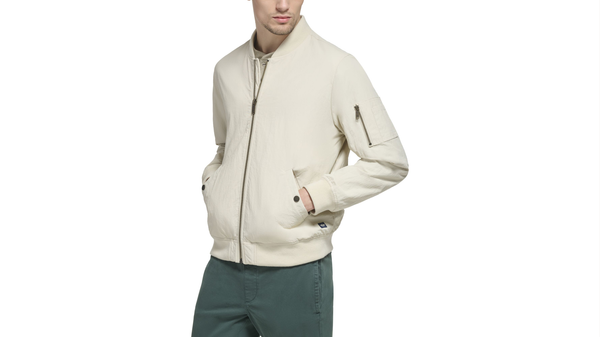 Dockers Recycled Sail Nylon Bomber Jacket Sahara Khaki