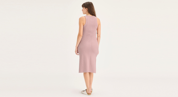 Dockers Rib Knit Tank Dress With Lofi Knit Slim Fit Pink
