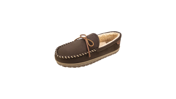 dockers Rugged Microsuede Boater Moccasin Slippers Brown