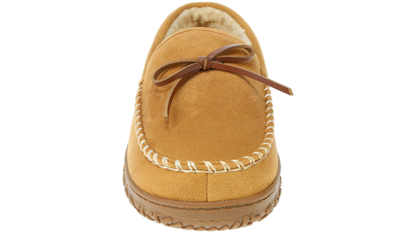 Dockers Rugged Microsuede Boater Moccasin Slippers Tan