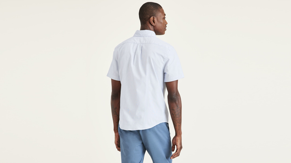 Dockers Signature Comfort Flex Shirt Classic Fit (Big And Tall) Blue