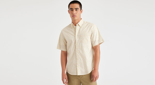 dockers Signature Comfort Flex Shirt Classic Fit Tan