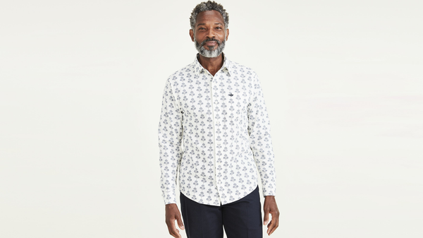 dockers Signature Comfort Flex Shirt Classic Fit White