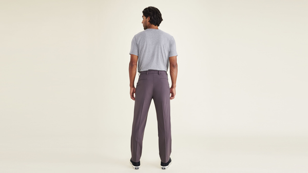 Dockers Signature Go Khakis Straight Fit (Big And Tall) Grey