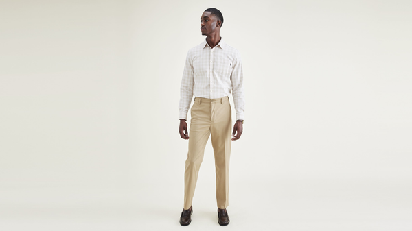 dockers Signature Go Khakis Straight Fit (Big and Tall) Khaki