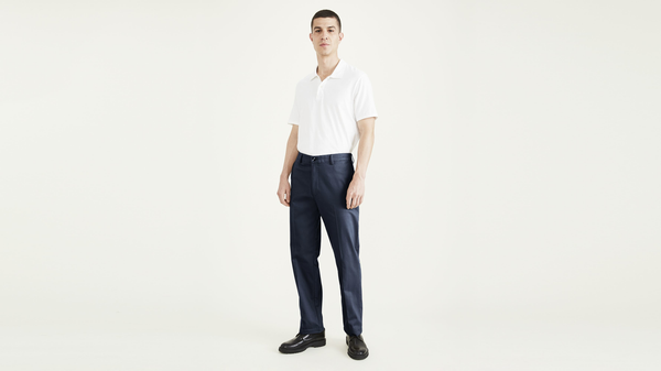 dockers Signature Iron Free Khakis Classic Fit with Stain Defender® (Big and Tall) Blue