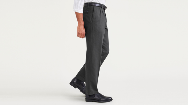 Dockers Signature Iron Free Khakis Pleated Classic Fit With Stain Defender® Grey