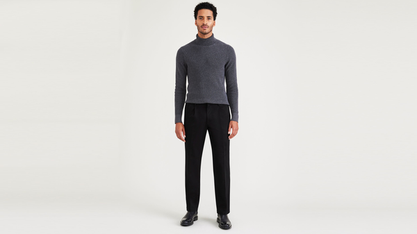 dockers Signature Iron Free Khakis Pleated Classic Fit with Stain Defender® Beautiful Black