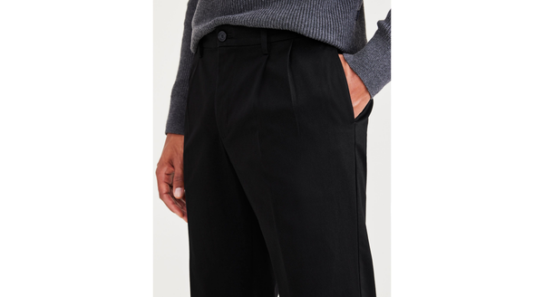 Dockers Signature Iron Free Khakis Pleated Classic Fit With Stain Defender® (Big And Tall) Beautiful Black