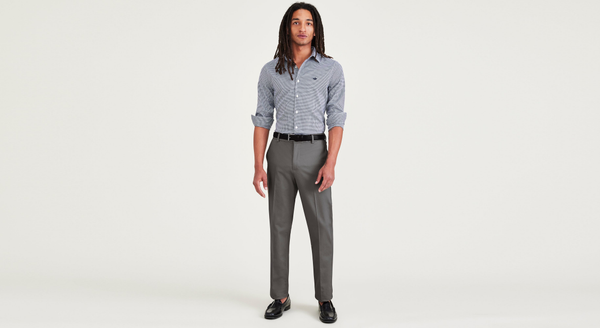 dockers Signature Iron Free Khakis Slim Fit with Stain Defender® Burma Grey