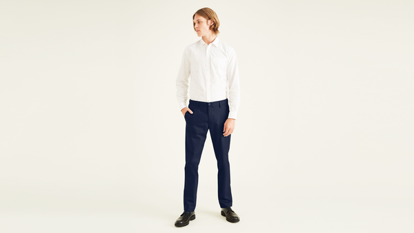 dockers Signature Iron Free Khakis Slim Fit with Stain Defender® Blue