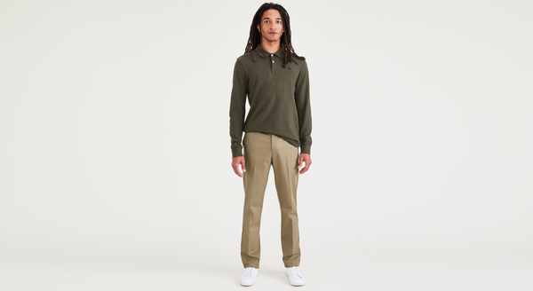dockers Signature Iron Free Khakis Slim Fit with Stain Defender® New British Khaki