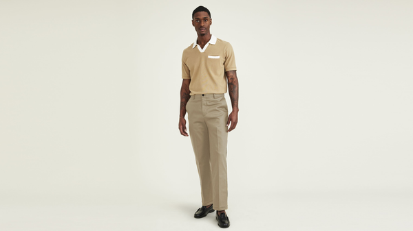 dockers Signature Iron Free Khakis Straight Fit with Stain Defender® (Big and Tall) New British Khaki