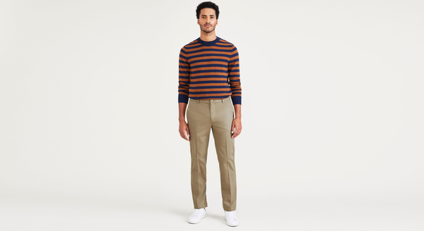 dockers Signature Iron Free Khakis Straight Fit with Stain Defender® New British Khaki