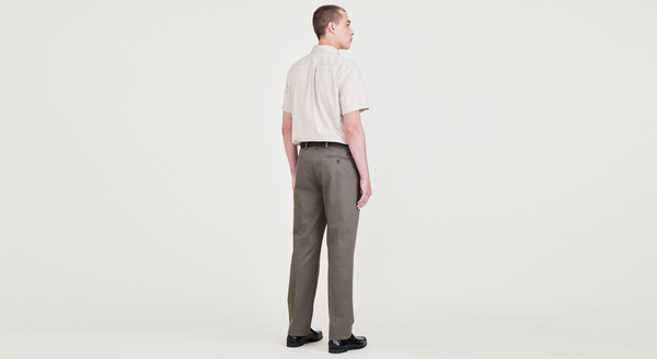 Dockers Signature Iron Free Khakis Straight Fit With Stain Defender® Grey