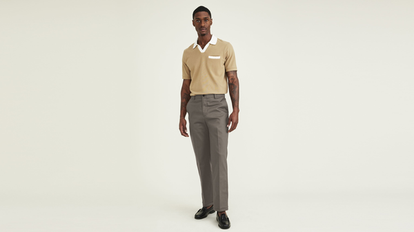 dockers Signature Iron Free Khakis Straight Fit with Stain Defender® (Big and Tall) Brown