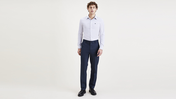 dockers Signature Iron Free Khakis Straight Fit with Stain Defender® Blue