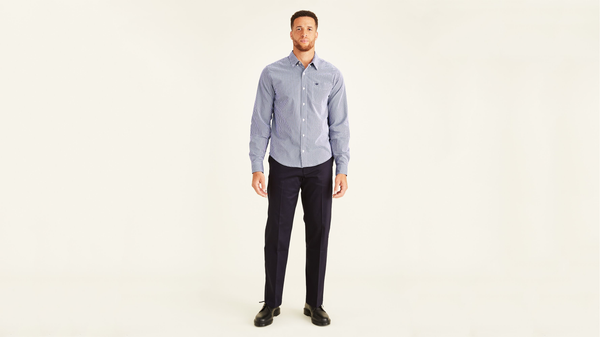 dockers Signature Khakis Classic Fit (Big and Tall) Blue