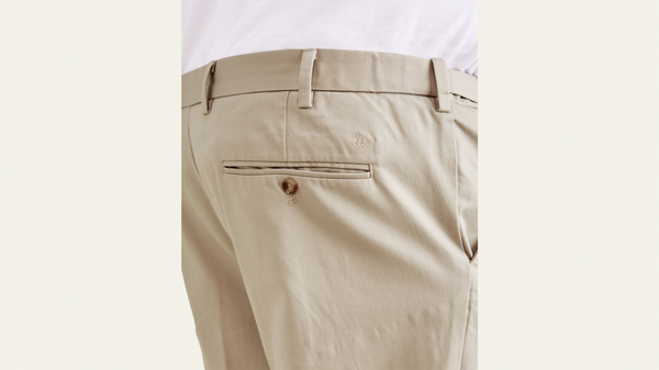 Dockers Signature Khakis Pleated Classic Fit (Big And Tall) Tan
