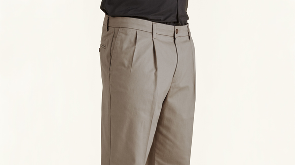 Dockers Signature Khakis Pleated Classic Fit (Big And Tall) Tan