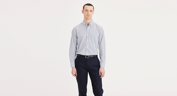 dockers Signature Stain Defender Shirt Classic Fit Blue