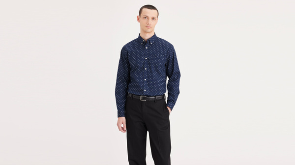 dockers Signature Stain Defender Shirt Classic Fit Blue
