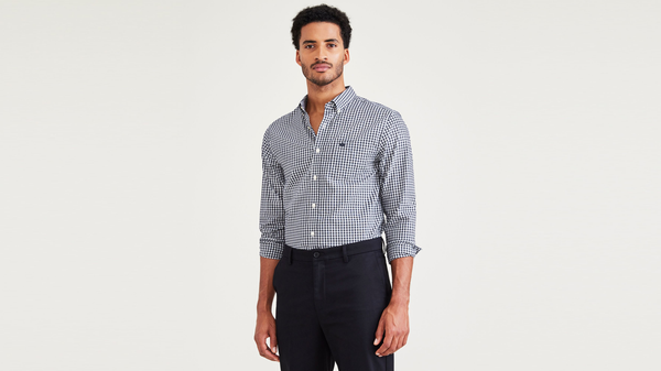 dockers Signature Stain Defender Shirt Classic Fit Blue
