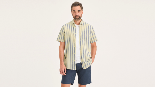 dockers Signature Stain Defender Shirt Classic Fit Dusty Yellow