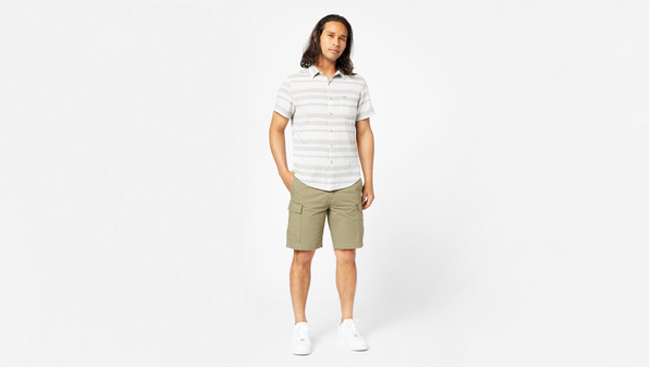 dockers Smart 360 Tech Cargo 9" Shorts (Big and Tall) Green